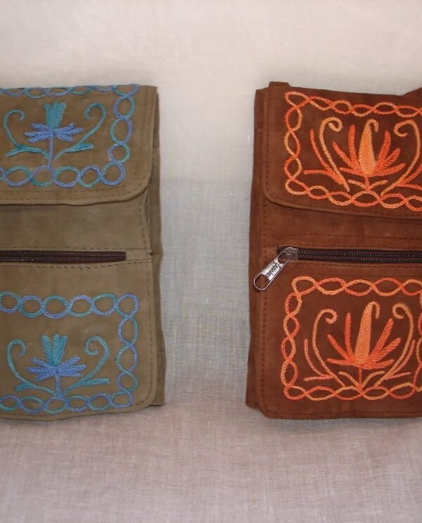 Leather Embroidery Sling Bags